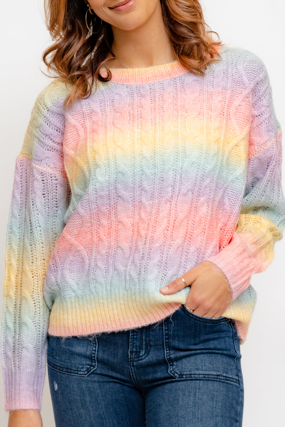 Outlet Spell Over the Rainbow Knit Sweater